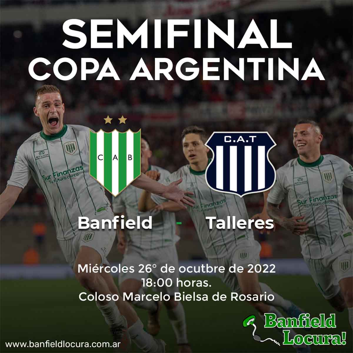 flyer copa argentina banfield - talleres