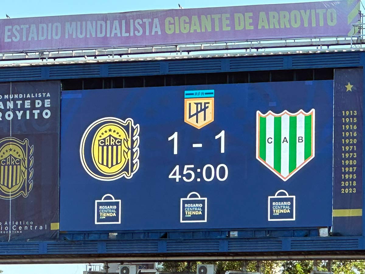 imagen del resultado entre rosario central y banfield 2024